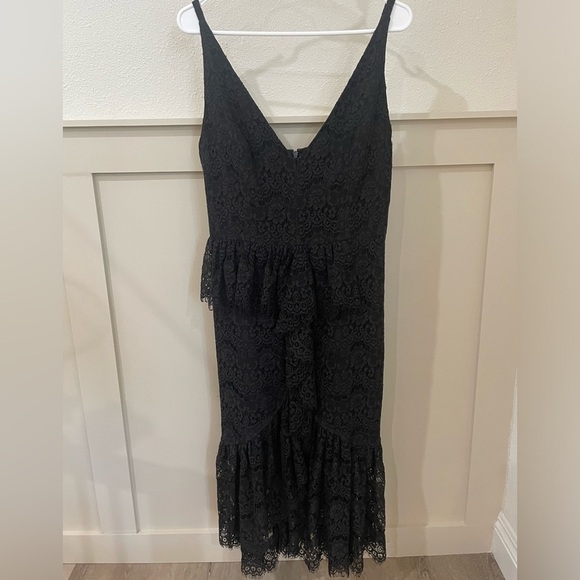 Yumi Kim Black Lace La Vida Midi Dress Size Large - Picture 9 of 16